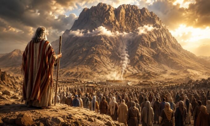 Moses in Mount Sinai