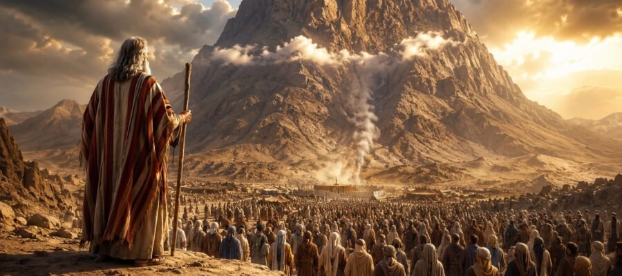 Moses in Mount Sinai