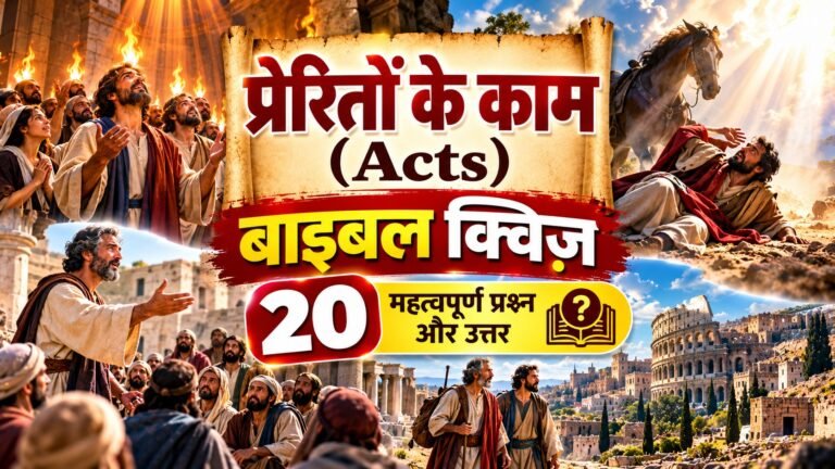 प्रेरितों के काम (Acts) बाइबल क्विज़ — 20 महत्वपूर्ण प्रश्न और उत्तर