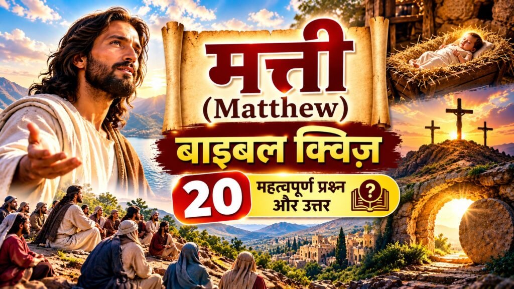 मत्ती (Matthew) बाइबल क्विज़: 20 महत्वपूर्ण प्रश्न और उत्तर