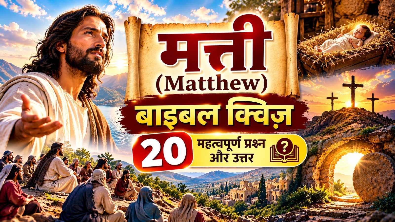 मत्ती बाइबल क्विज़ — 20 महत्वपूर्ण प्रश्न और उत्तर